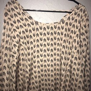 NWOT Cream and Black Maurices top